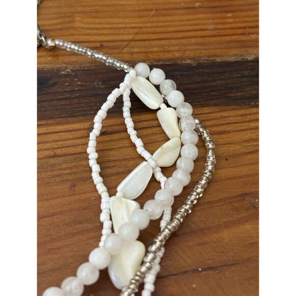 Vintage VJ Victor Jansen 5 String Necklace White Beaded - Picture 11 of 14